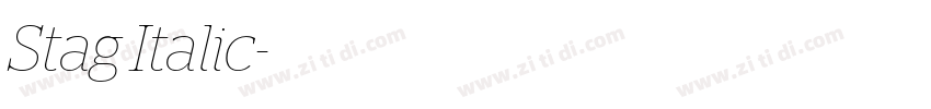 Stag Italic字体转换